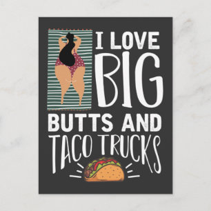 Carte Postale Amusant Big Butt et Taco Lover