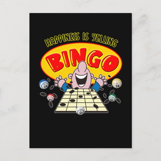 Carte Postale Amusant Bingo Grand-mère Grand-père Bingo Jeu (Devant)