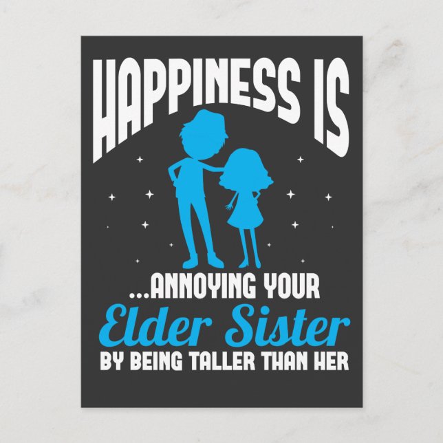 Carte Postale Amusant frère petit frère Lil soeur (Devant)