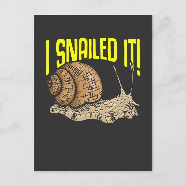 Carte Postale Amusant Gardener de l'escargot Plug Pun (Devant)