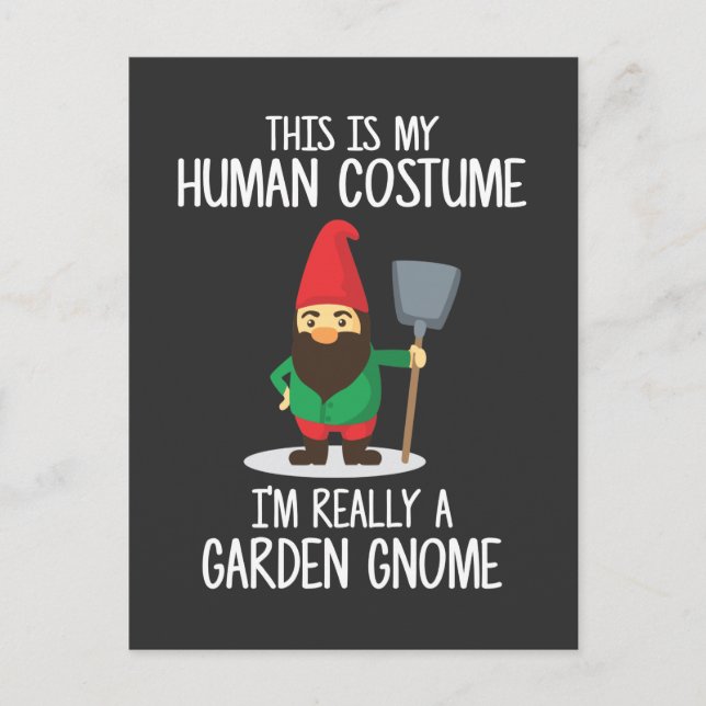 Carte Postale Amusant Jardin Gnome Jardinage Gnomies passionnés (Devant)