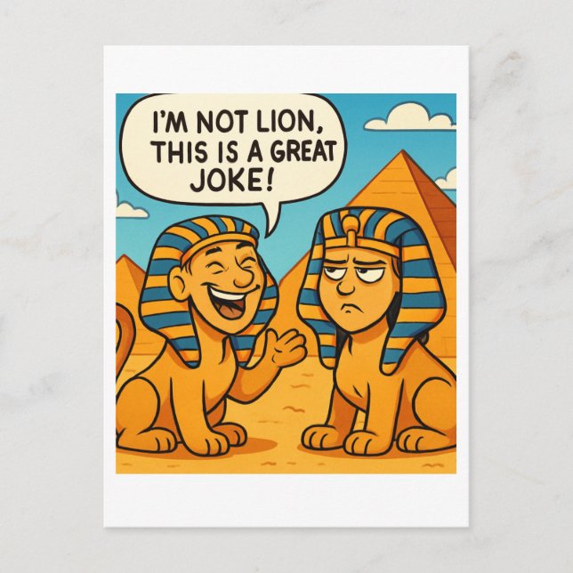 Carte Postale Amusant jeu de lion égyptien | Je ne suis pas une  (Devant)