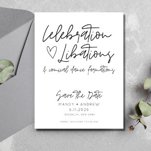 Carte Postale Amusant mariage budgétaire Enregistrer la date