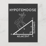 Carte Postale Amusant Math Pun Moose Hypotenuse Mathématicien.<br><div class="desc">Maître de mathématiques drôle Moose Hypotenuse Mathématicien.</div>
