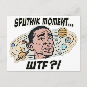 Carte Postale Amusant moment Spoutnik d'Obama