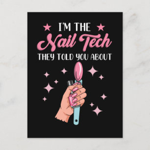 Carte Postale Amusant Nail Tech Employé Coworker Manicure