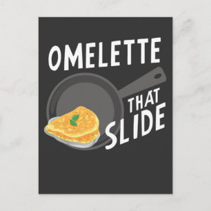 Carte Postale Amusant Omelette petit-déjeuner Oeuf Lover Pun de 