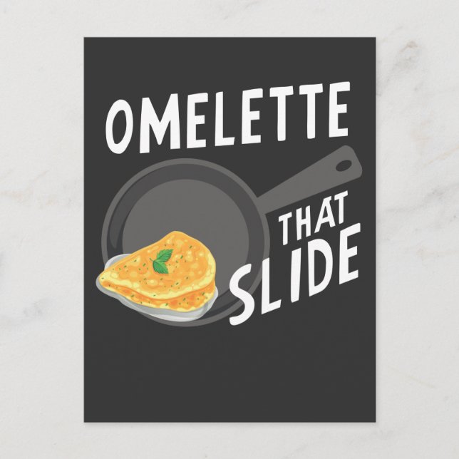 Carte Postale Amusant Omelette petit-déjeuner Oeuf Lover Pun de  (Devant)