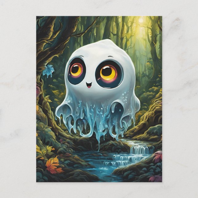 Carte Postale Amusant petit fantôme (Devant)