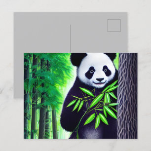 Carte Postale Amusant Petit Ours Panda