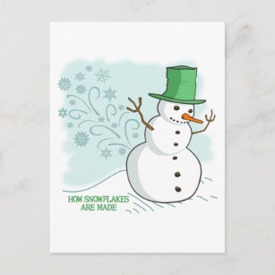 Carte Postale Amusant Snowman Farts Snowflakes