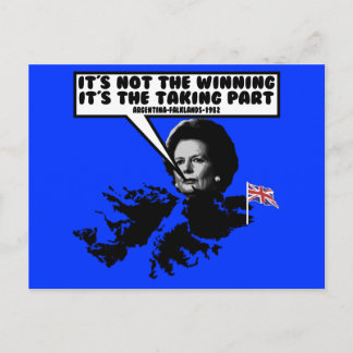 Carte Postale Amusant Thatcher Falklands