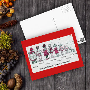 Carte Postale Amusant Vacances Plage Familiale Victorienne