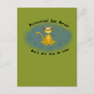 Carte postale amusante de Cat Herder