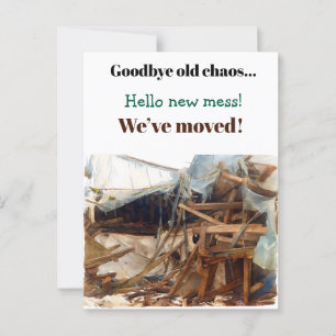 Carte Postale Amusante Fête du réchauffement de la maison Invita