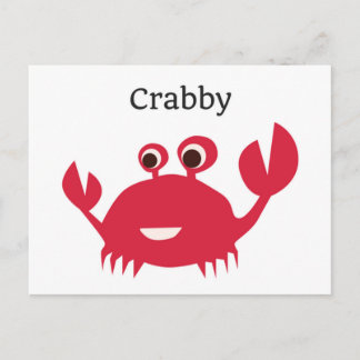 Carte postale amusante Grumpy Crab