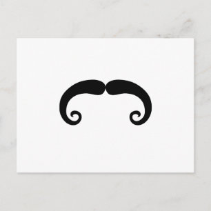 Carte Postale Amusante Moustache noire ou style moustache