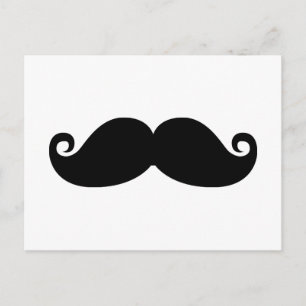 Carte Postale Amusante Moustache noire Vintage