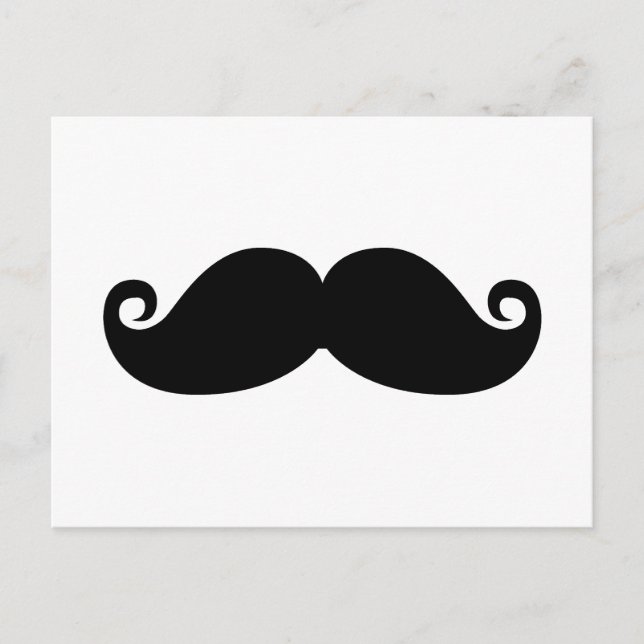 Carte Postale Amusante Moustache noire Vintage (Devant)
