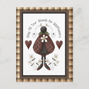 Carte postale amusante pour le pays Ladybug