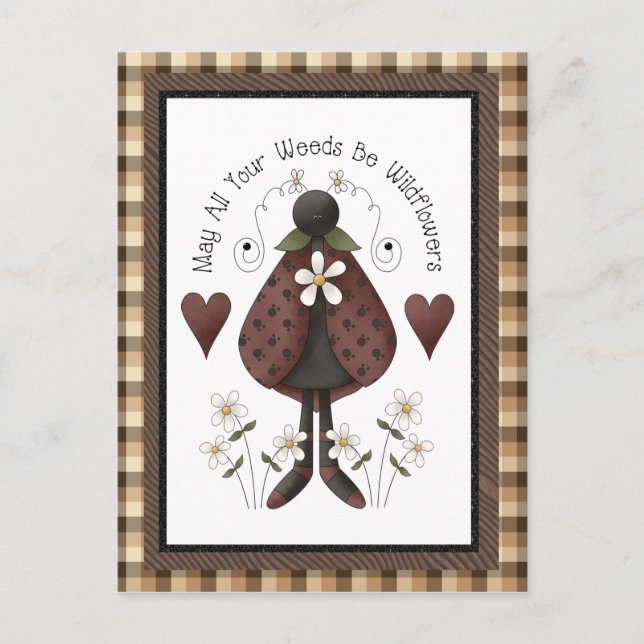 Carte postale amusante pour le pays Ladybug (Devant)