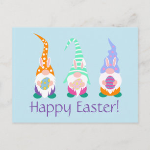 Carte Postale Amusants Joyeux Gnomes de Pâques Bunny Oreilles Pr