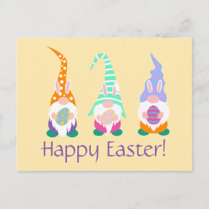 Carte Postale Amusants Joyeux Gnomes de Pâques Lapin Oreilles Pr