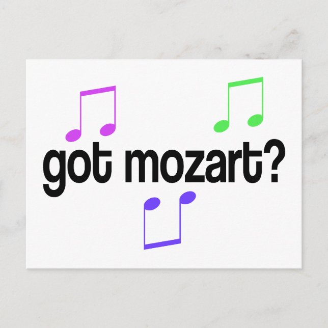 Carte Postale Amusants reçus Mozart Music Cadeau (Devant)