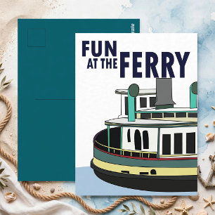 Carte Postale Amusement Au Voyage En Bateau De Traversée