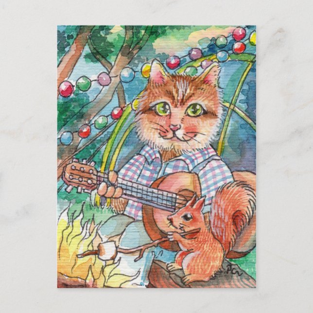 Carte Postale Amusement Camping (Devant)