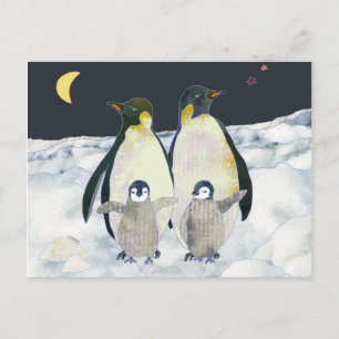 Carte Postale Amusement de la famille Penguin