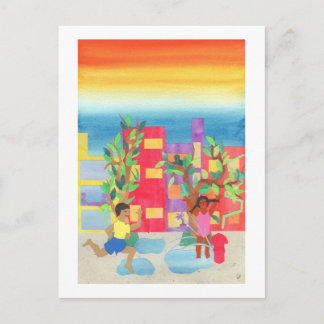 Carte Postale Amusement de rue d'été