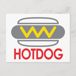 Carte Postale Amusement d'icône Hotdog