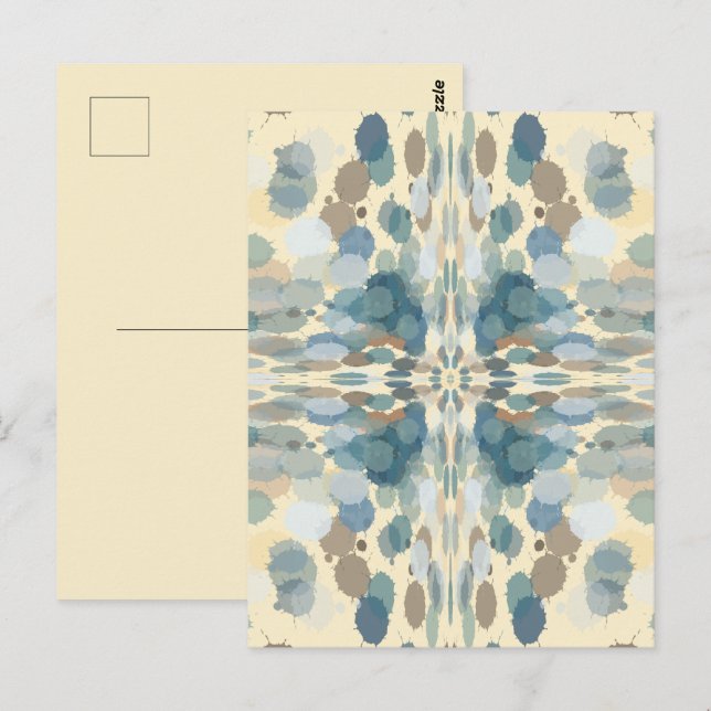 Carte Postale Amusement estival Ocean Spray Splatter Art Abstrai (Devant / Derrière)