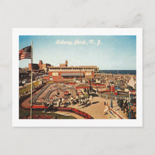 Carte Postale Amusements, Asbury Park, New Jersey Vintage