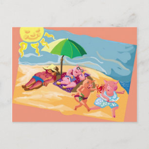 Carte Postale Amusez-vous au soleil