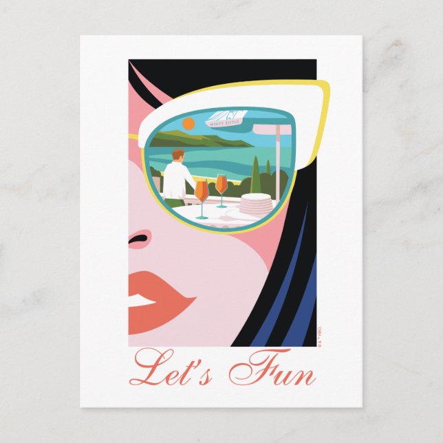 Carte Postale Amusons-nous - Le Lotus Blanc (Devant)