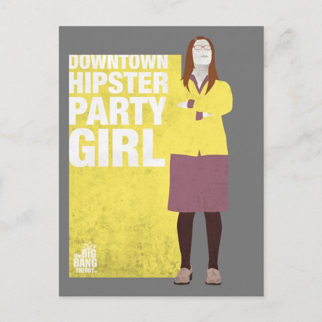 Carte Postale Amy | Downtown Hipster Party Girl (Devant)