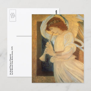 Carte Postale An Angel Playing a Flageolet By Burne Jones