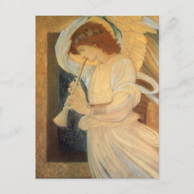 Carte Postale An Angel Playing a Flageolet By Burne Jones (Devant)