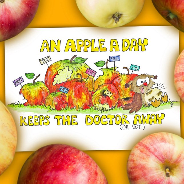 Carte postale AN APPLE A DAY par Nicole Janes (Créateur téléchargé)