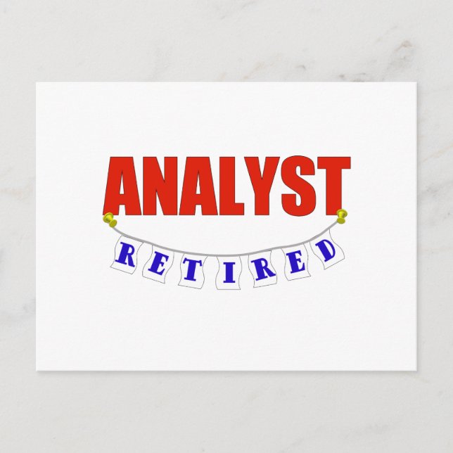 CARTE POSTALE ANALYSTE RETRAITÉ (Devant)