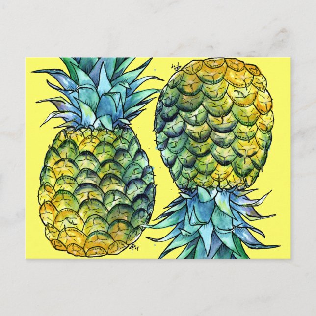 Carte Postale Ananas (Devant)
