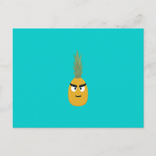 Carte Postale ananas en colère (Devant)