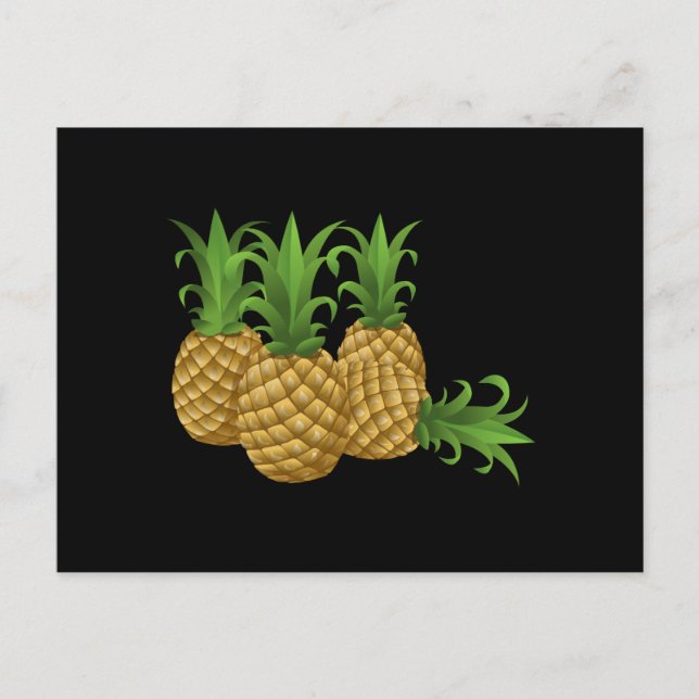 Carte Postale Ananas Glitch Food (Devant)