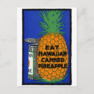 Carte Postale Ananas Hawaïen Vintage