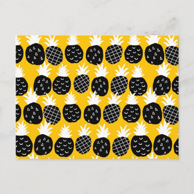 Carte Postale Ananas noir (Devant)