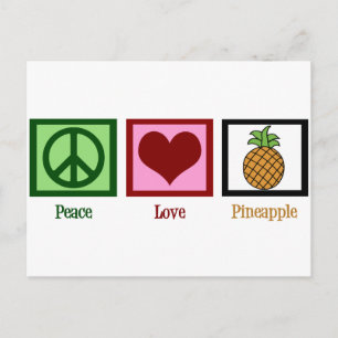 Carte Postale Ananas Peace Love