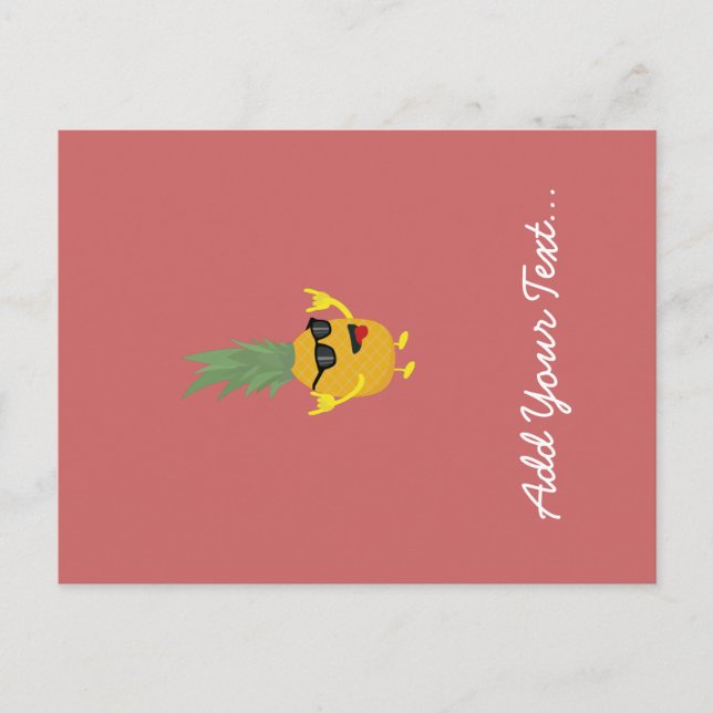 Carte Postale ananas rock'n'roll (Devant)