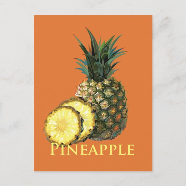 Carte Postale Ananas tropical (Devant)